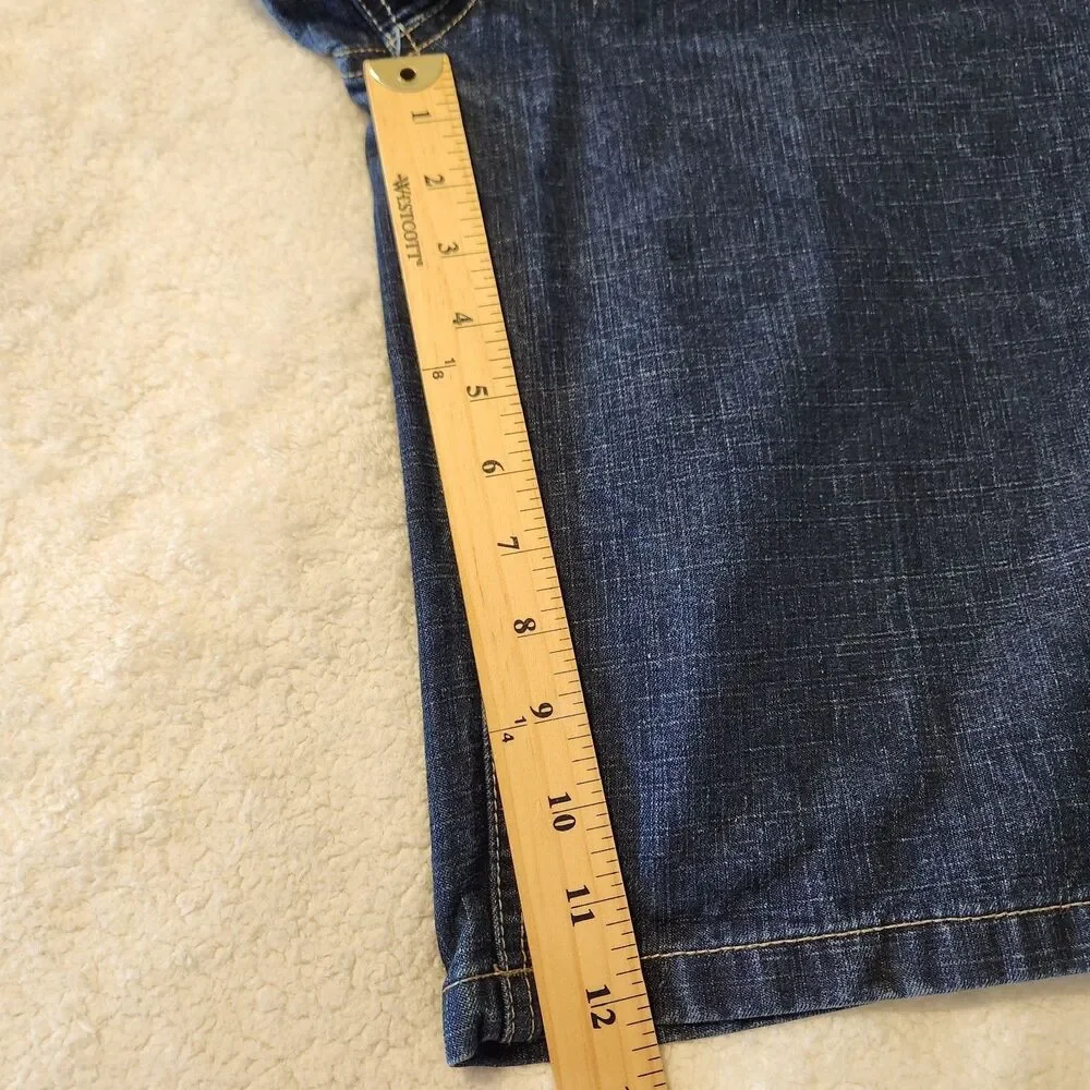 Y2K Southpole Boys Size 12 Blue Denim Jean Shorts Skate Hip Hop Streetwear